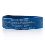 Broccoli Rubber Bands | Bilingual Blue, 25lbs/Case (About 380/lb or 9500/Case)
