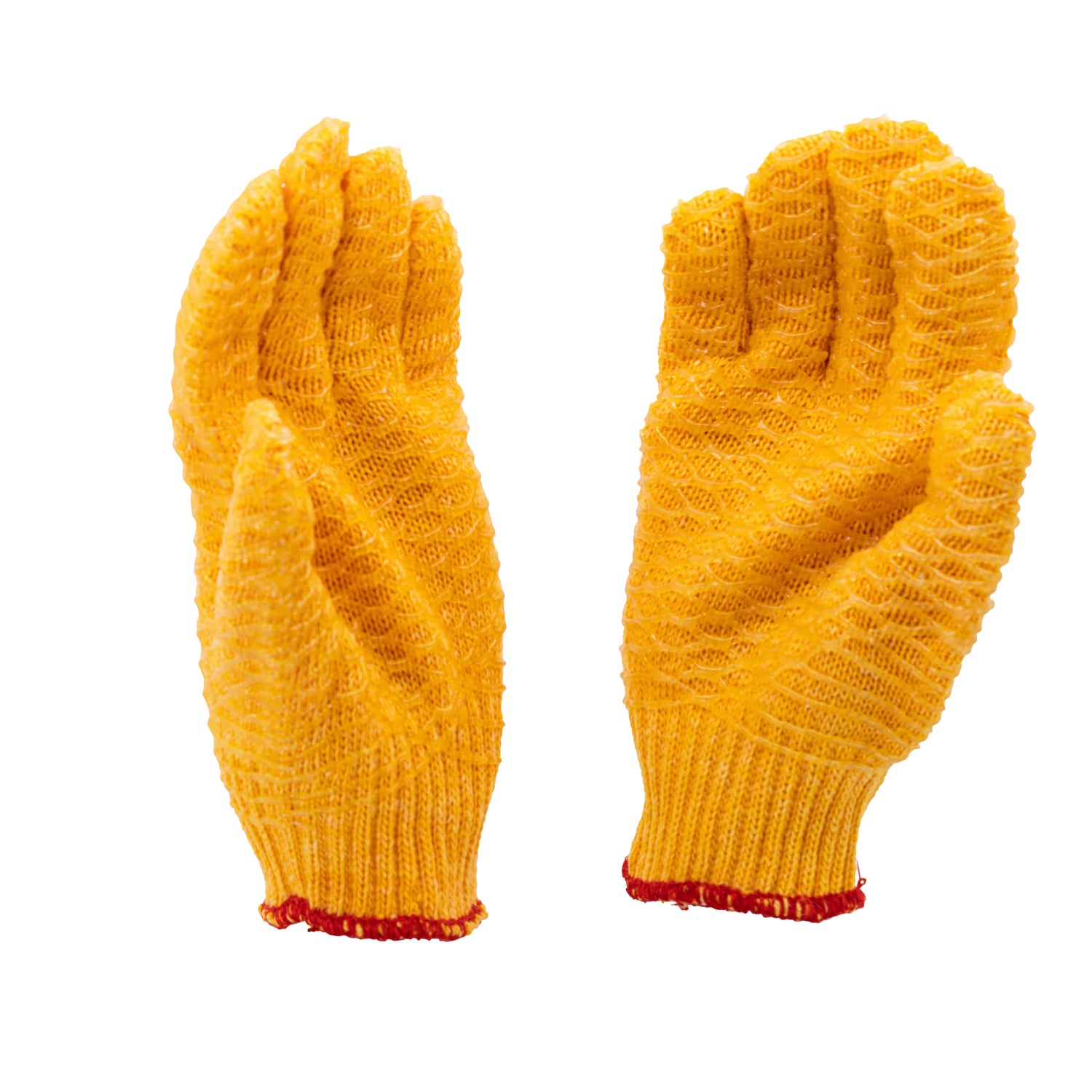 PVC-Coated Orange Knit Reversible Gloves