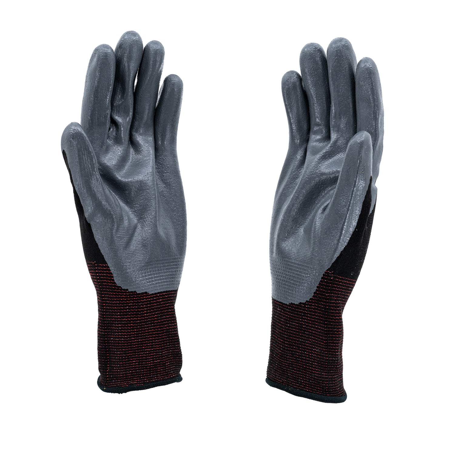 Showa-Atlas 370 Nylon Silver Nitrile Rubber-Dipped Gloves