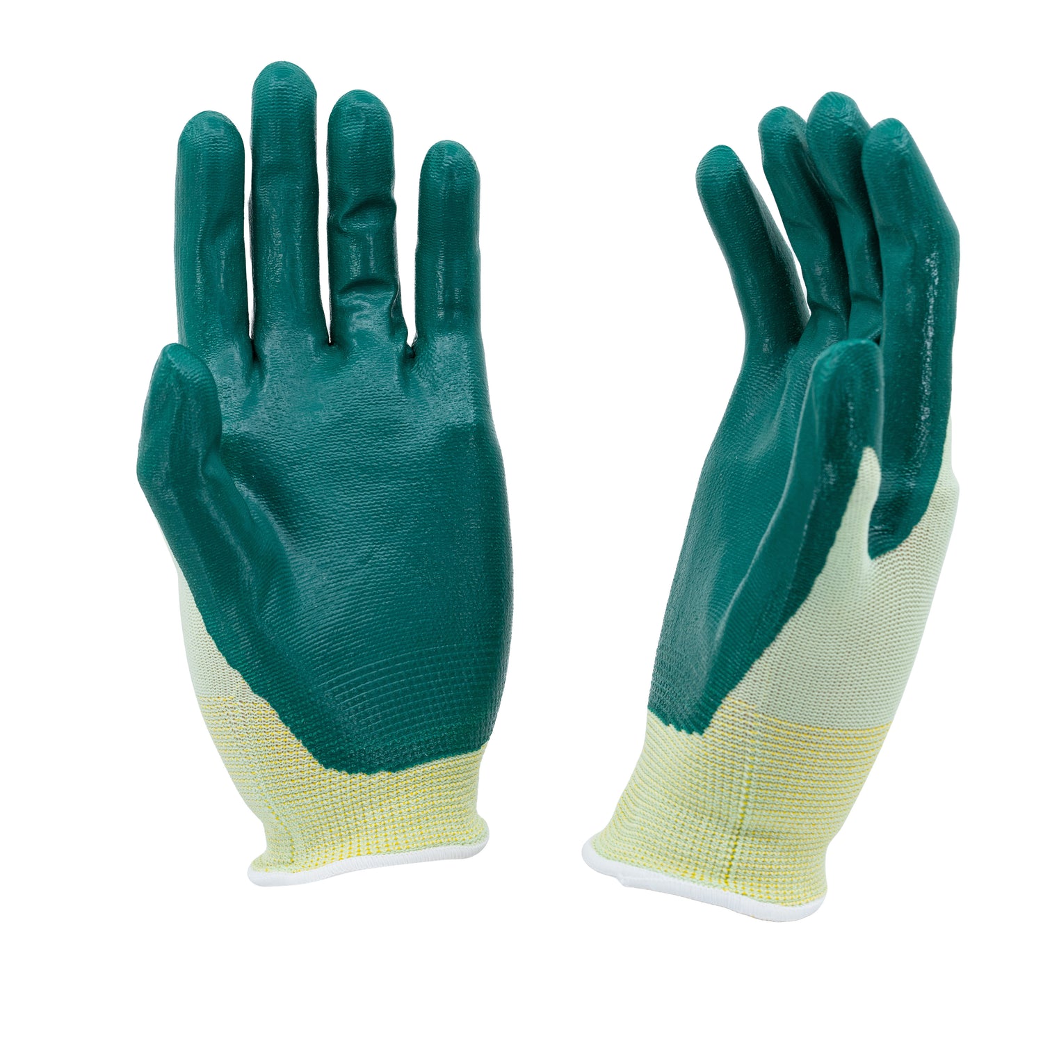 Showa-Best Gloves with Green Nitrile Palm Coating