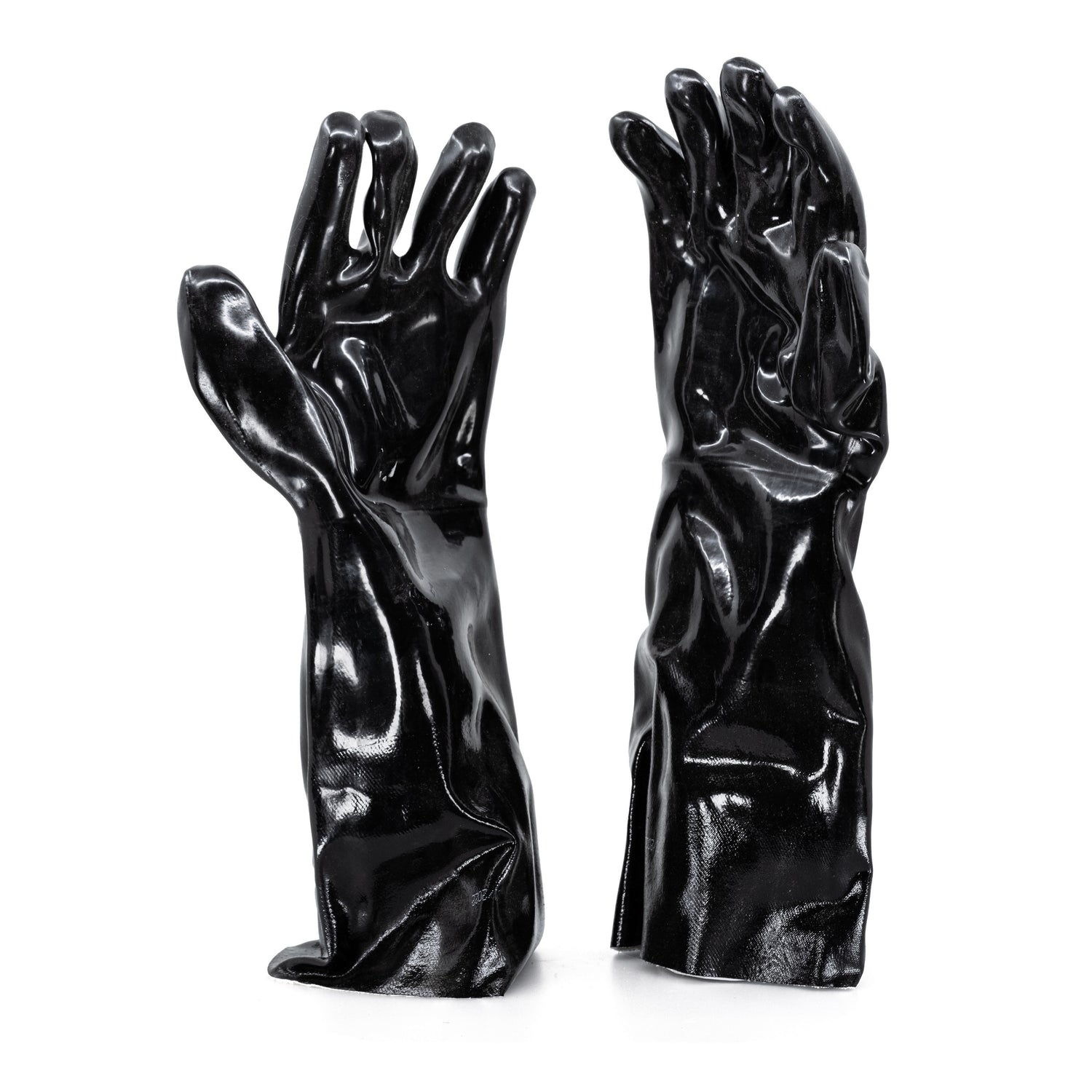 Black Chemical Gloves with Long Cuff, One Size Fits All