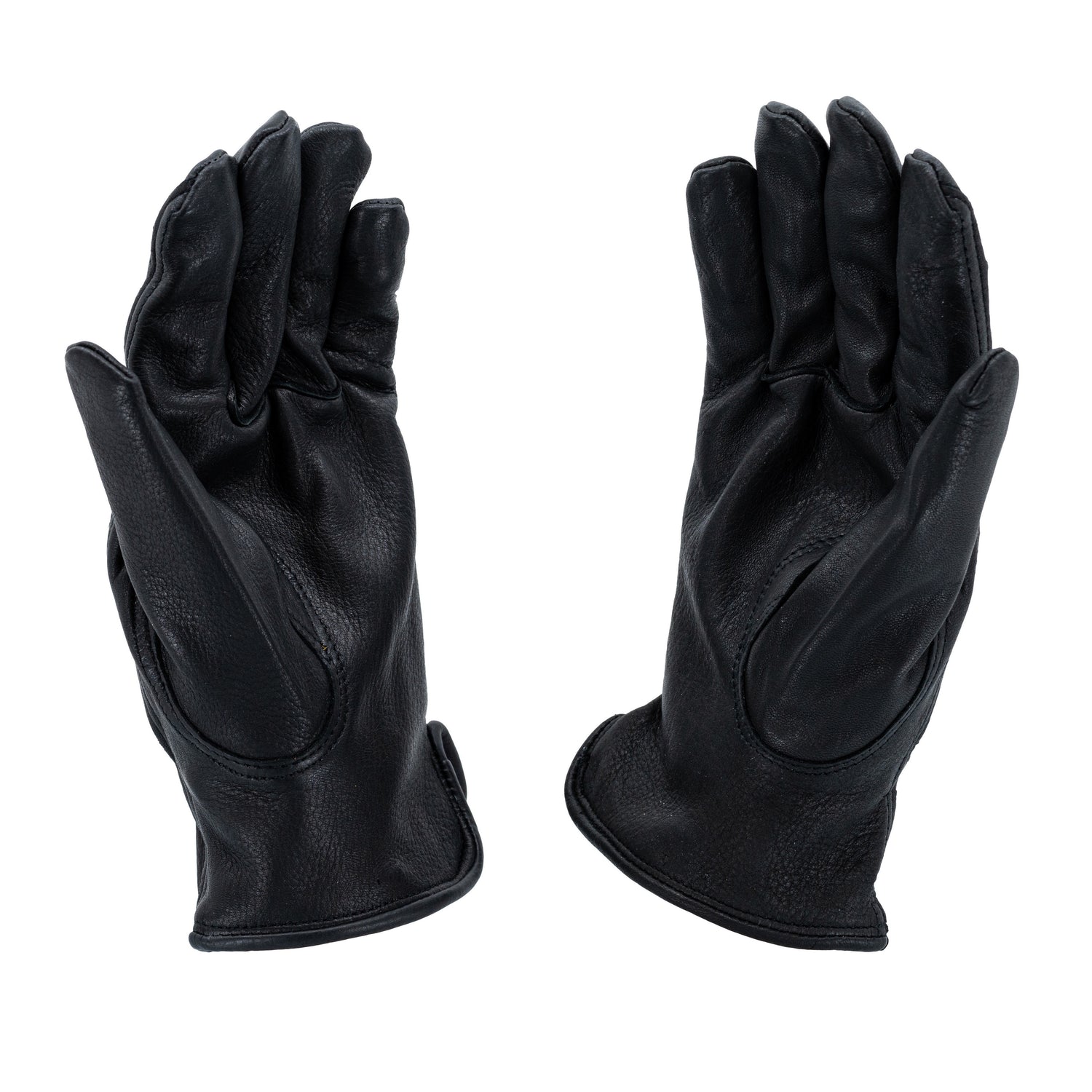 Black Deerskin Leather Gloves