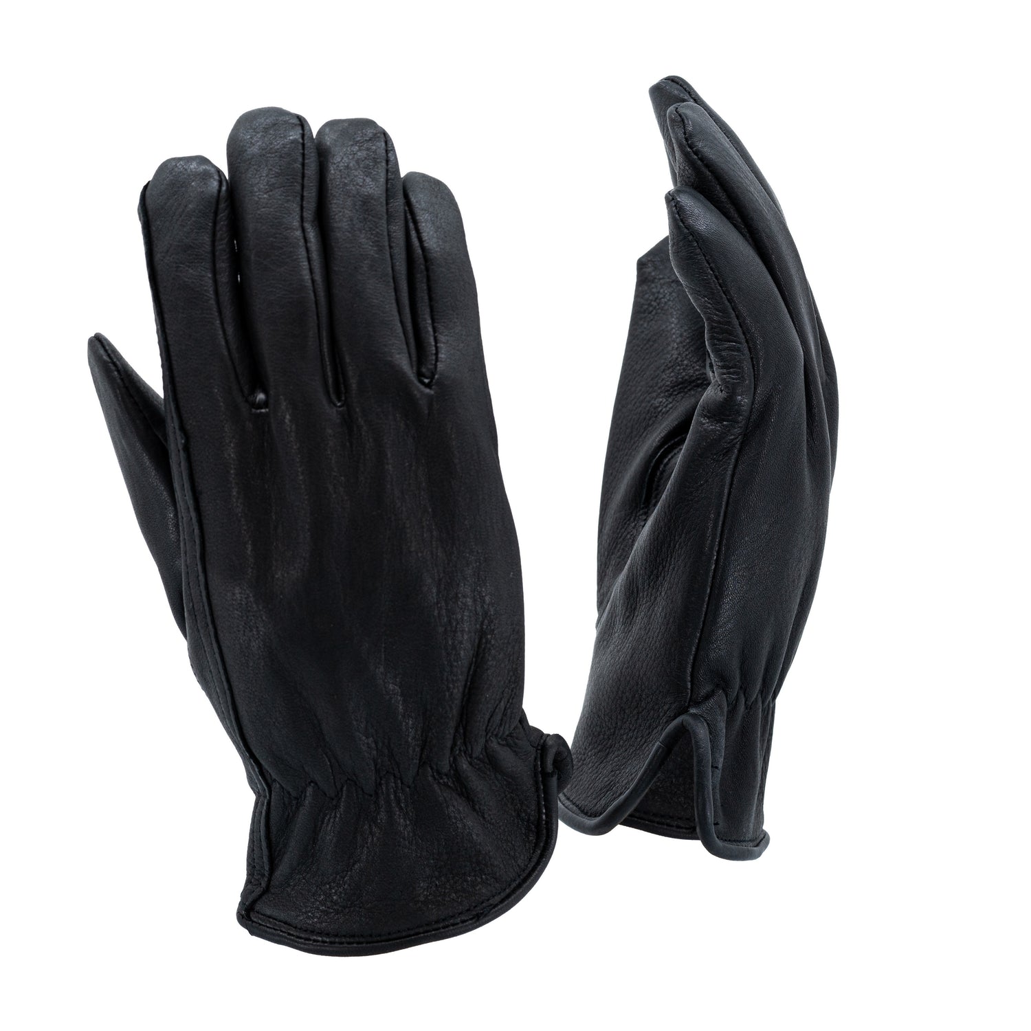 Black Deerskin Leather Gloves