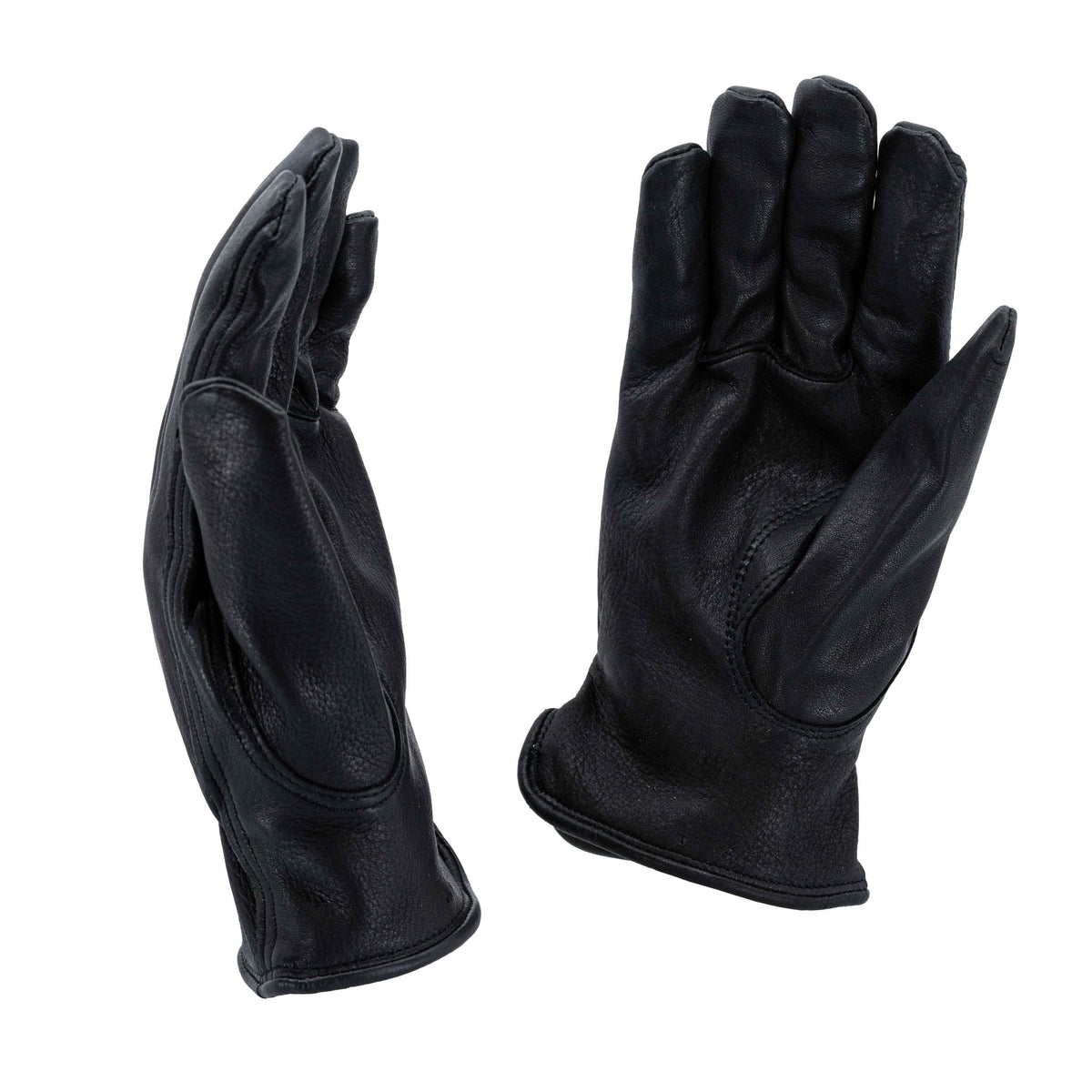 Black Deerskin Leather Gloves