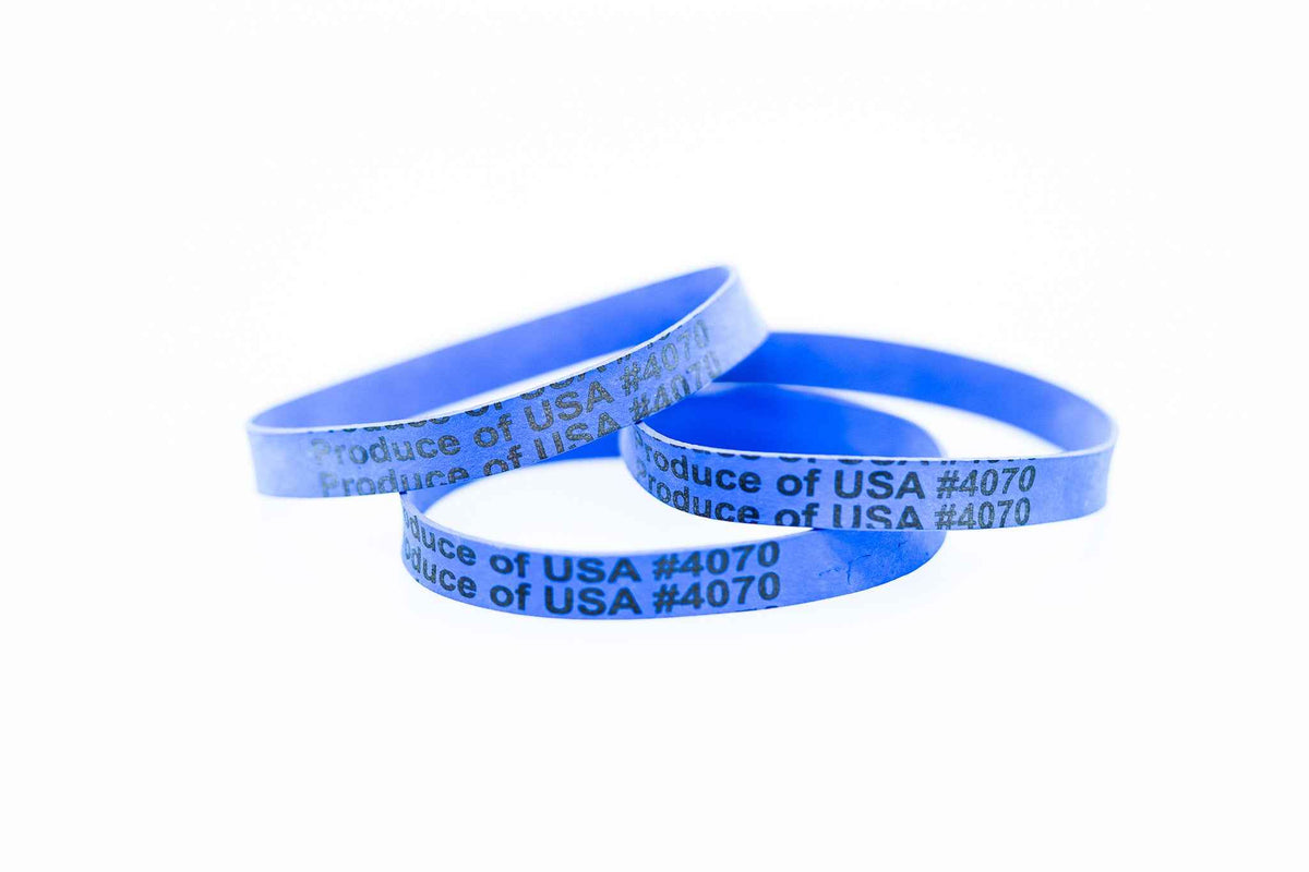 Blue Rubber Bands for Celery, 25lb/Case