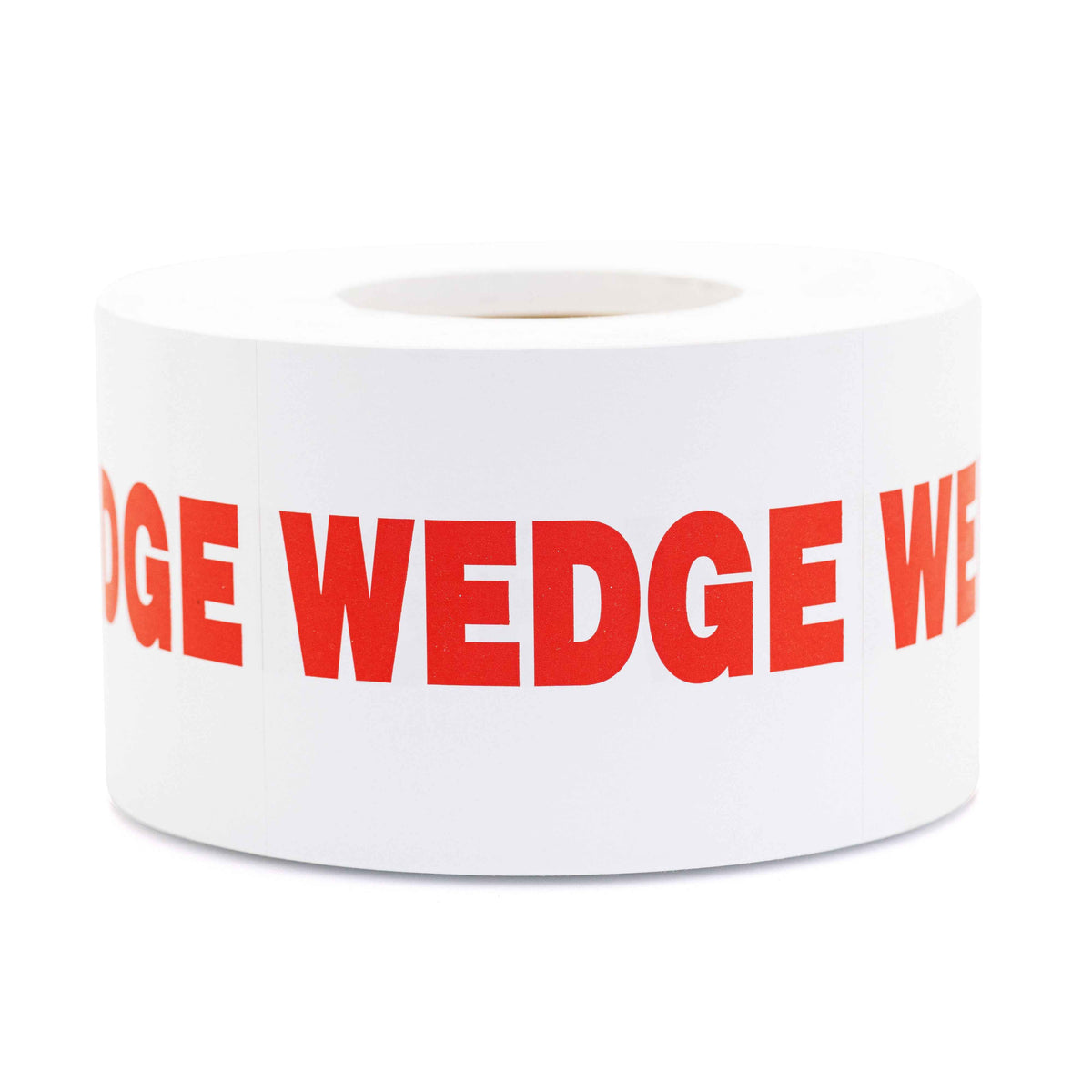 4x5 Inch Wedge-Shaped White with Red Letters Labels, 1000/Roll