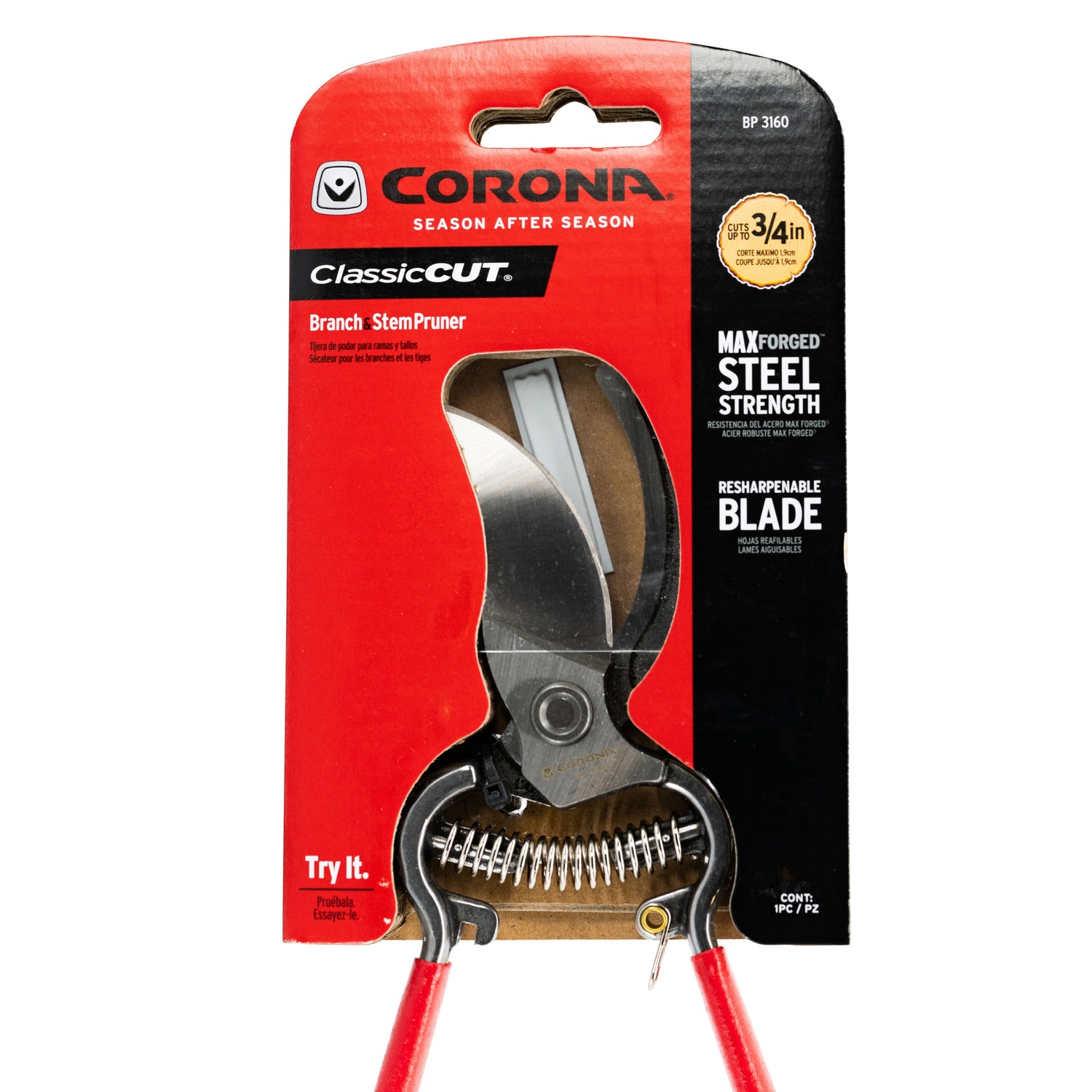 Corona BP 3160 Bypass Pruner with ¾ Inch Classic Cut Steel Alloy Blade