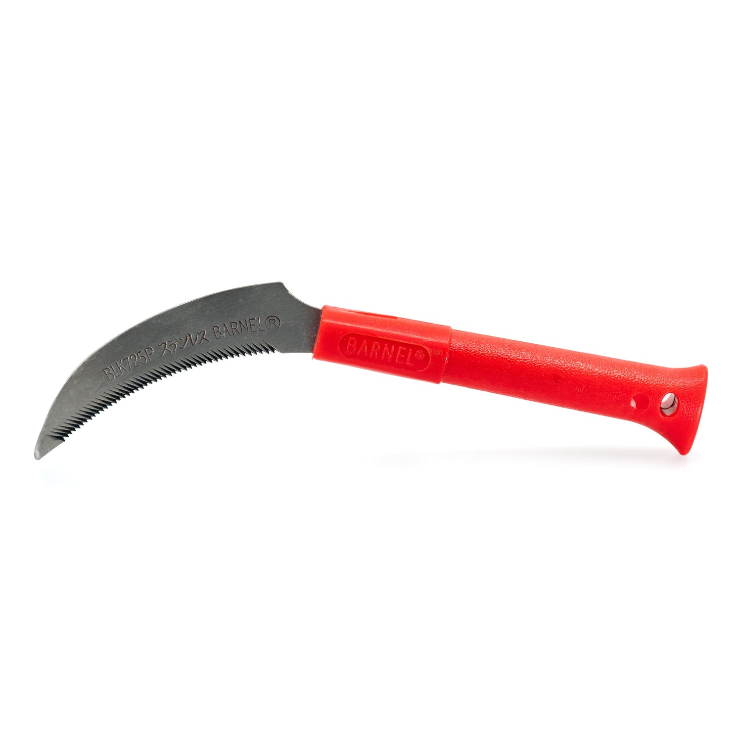 Berry Knife with Red Short Plastic Handle