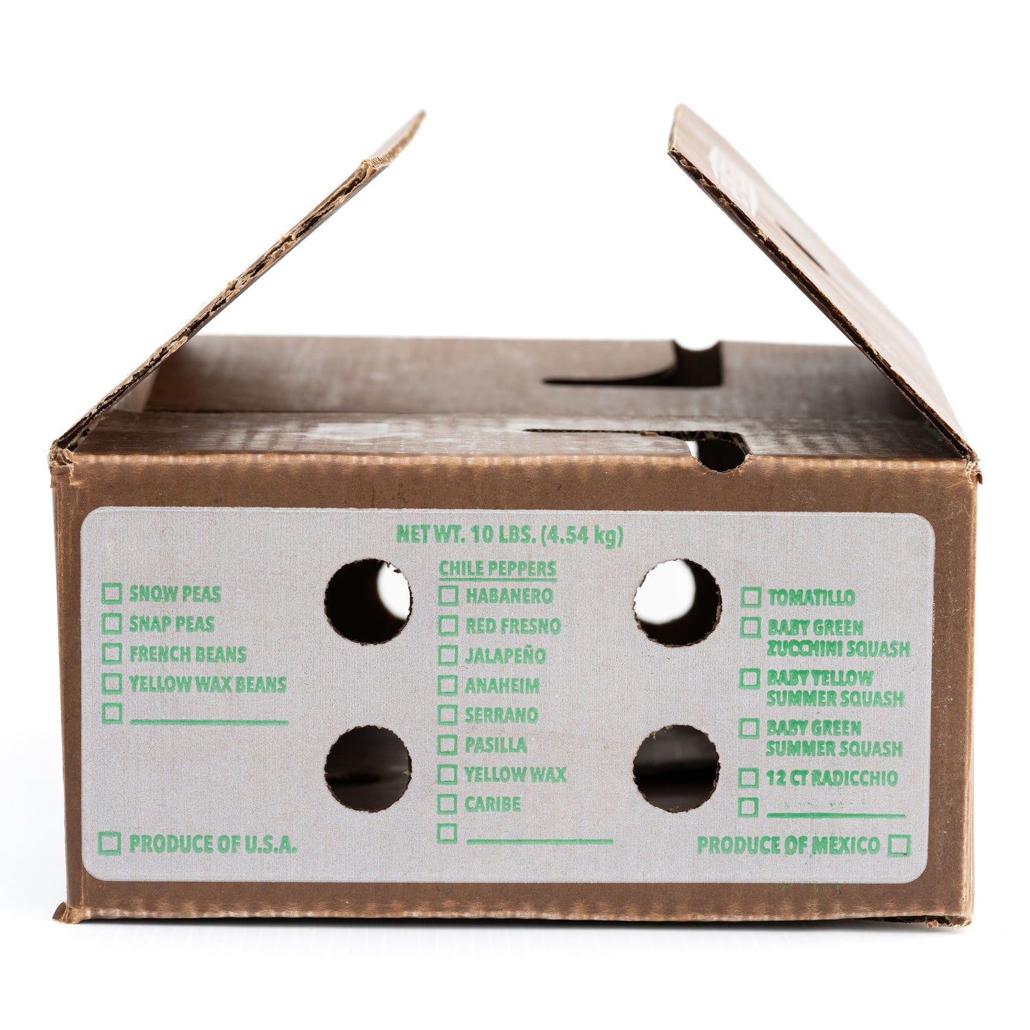 Peas & Peppers Waxed Carton