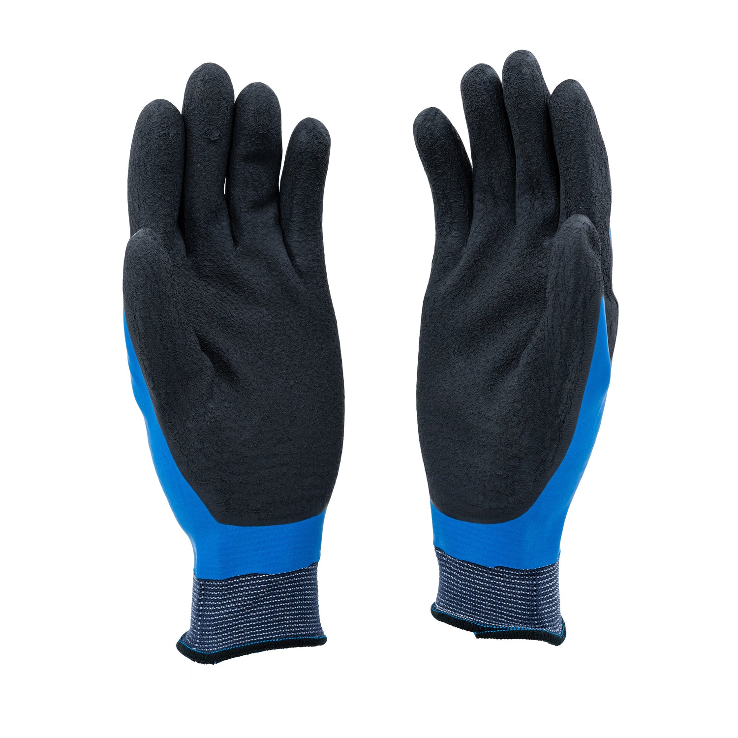 Blue/Black Coated Showa-Best Gloves with a Waterproof/Dustproof Latex Coating