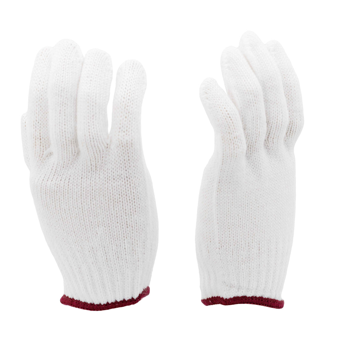 Nylon White Knit Gloves