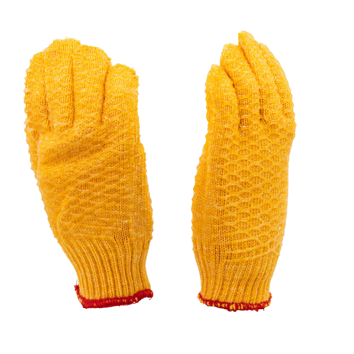 PVC-Coated Orange Knit Reversible Gloves