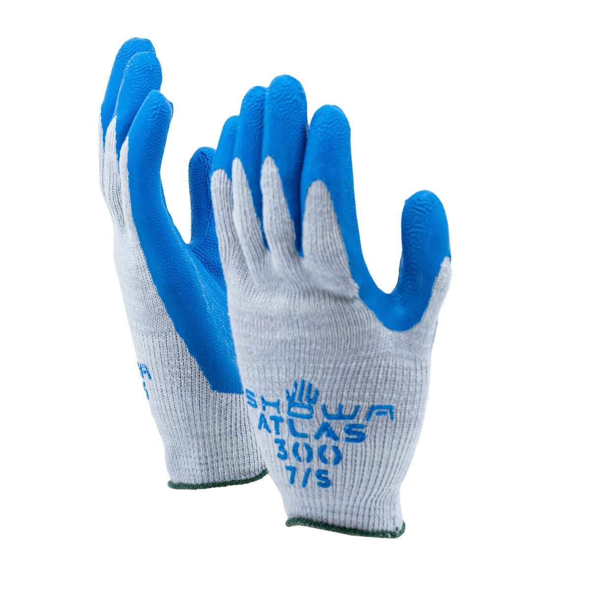 Showa Atlas 300 Palm-Dipped Rubber Coating Work Gloves (Pack of 12)