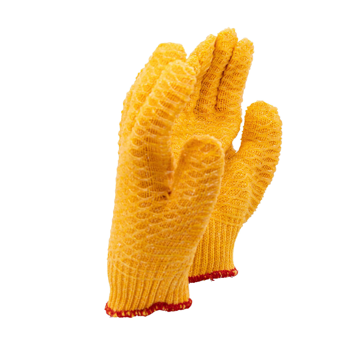 PVC-Coated Orange Knit Reversible Gloves
