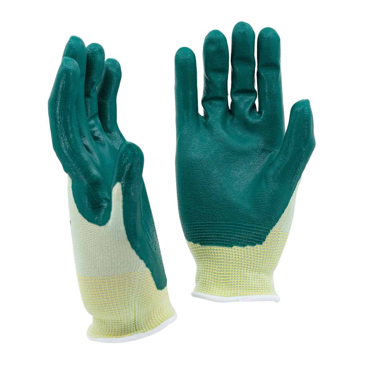 Showa-Best Gloves with Green Nitrile Palm Coating